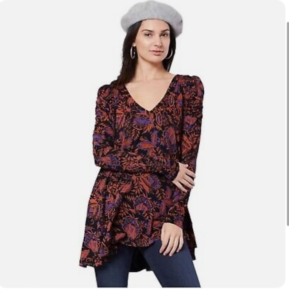 Free People Hello Lover Ruched Tunic Small NWOT - Picture 11 of 11